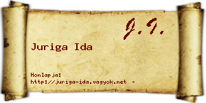 Juriga Ida névjegykártya